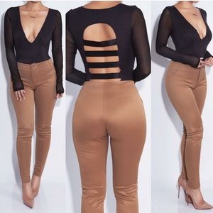 JLUXLABEL Tan Nina Pants
